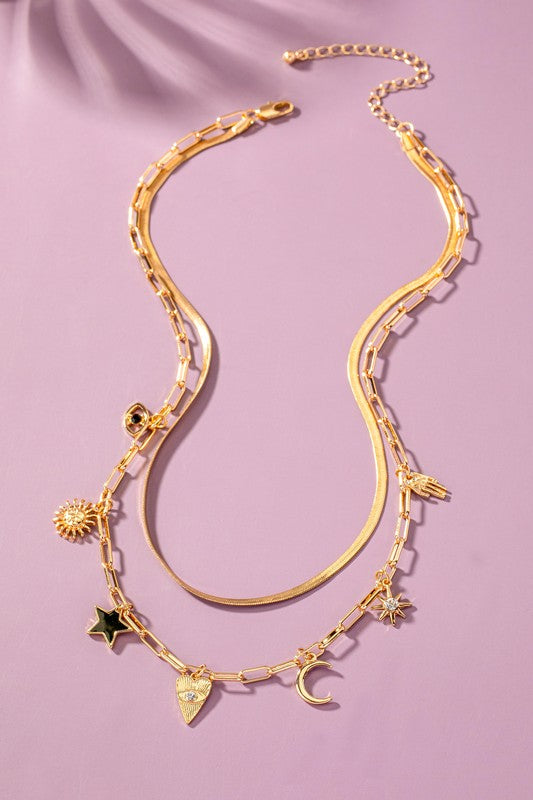 blooming strass necklace