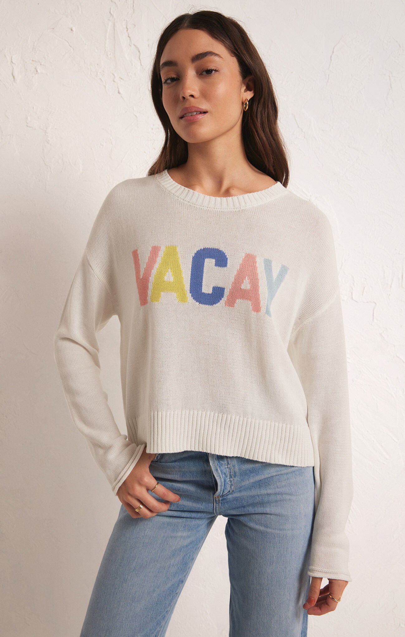 Z supply clearance rainbow stripe pullover