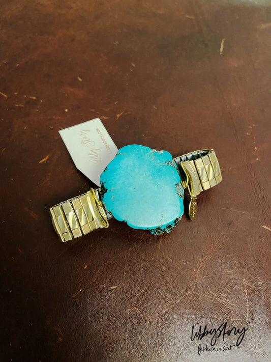 LS Upcycled Turquoise Stone Bracelet