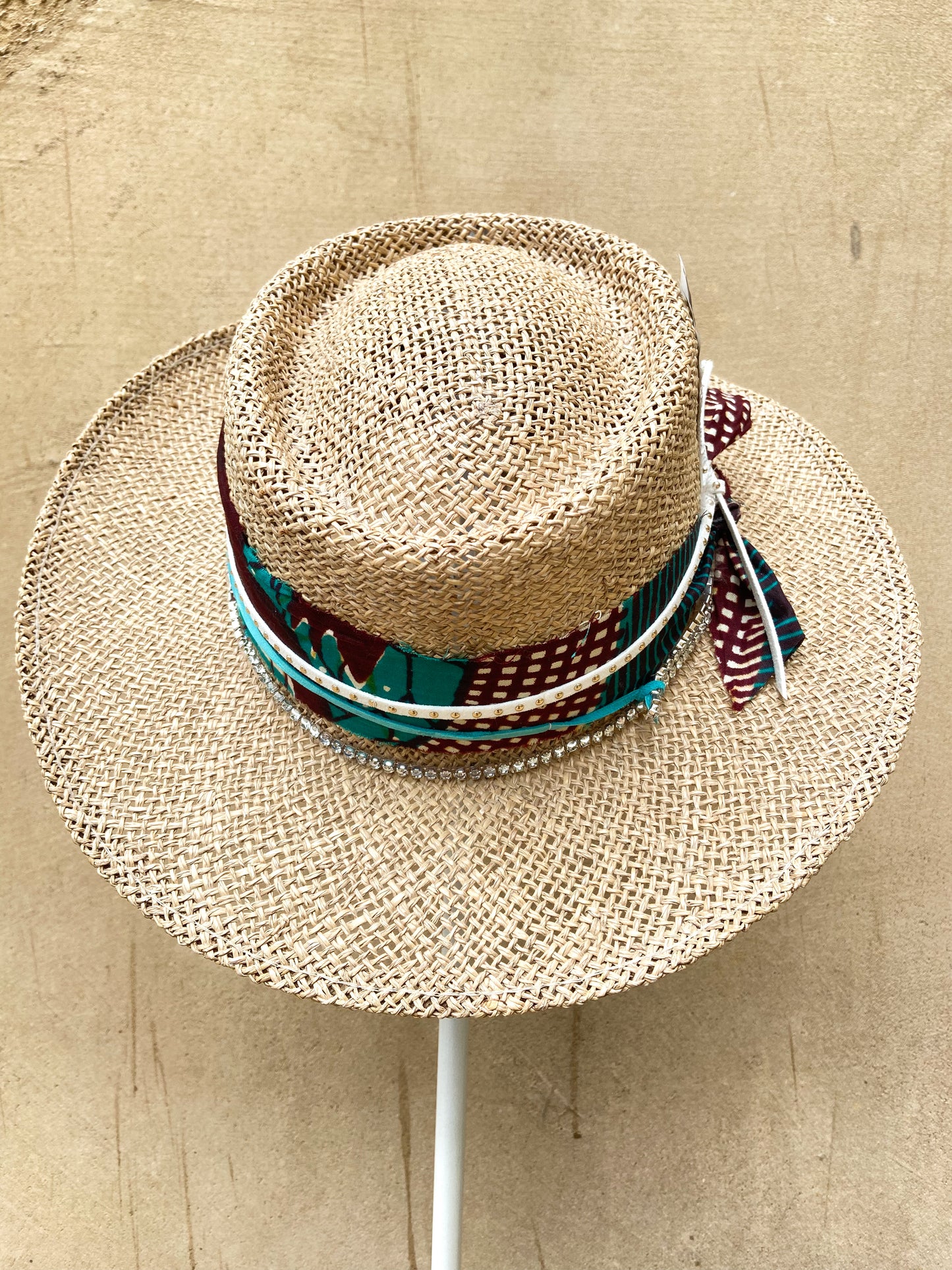 LS Upcycled Tapestry Straw Hat