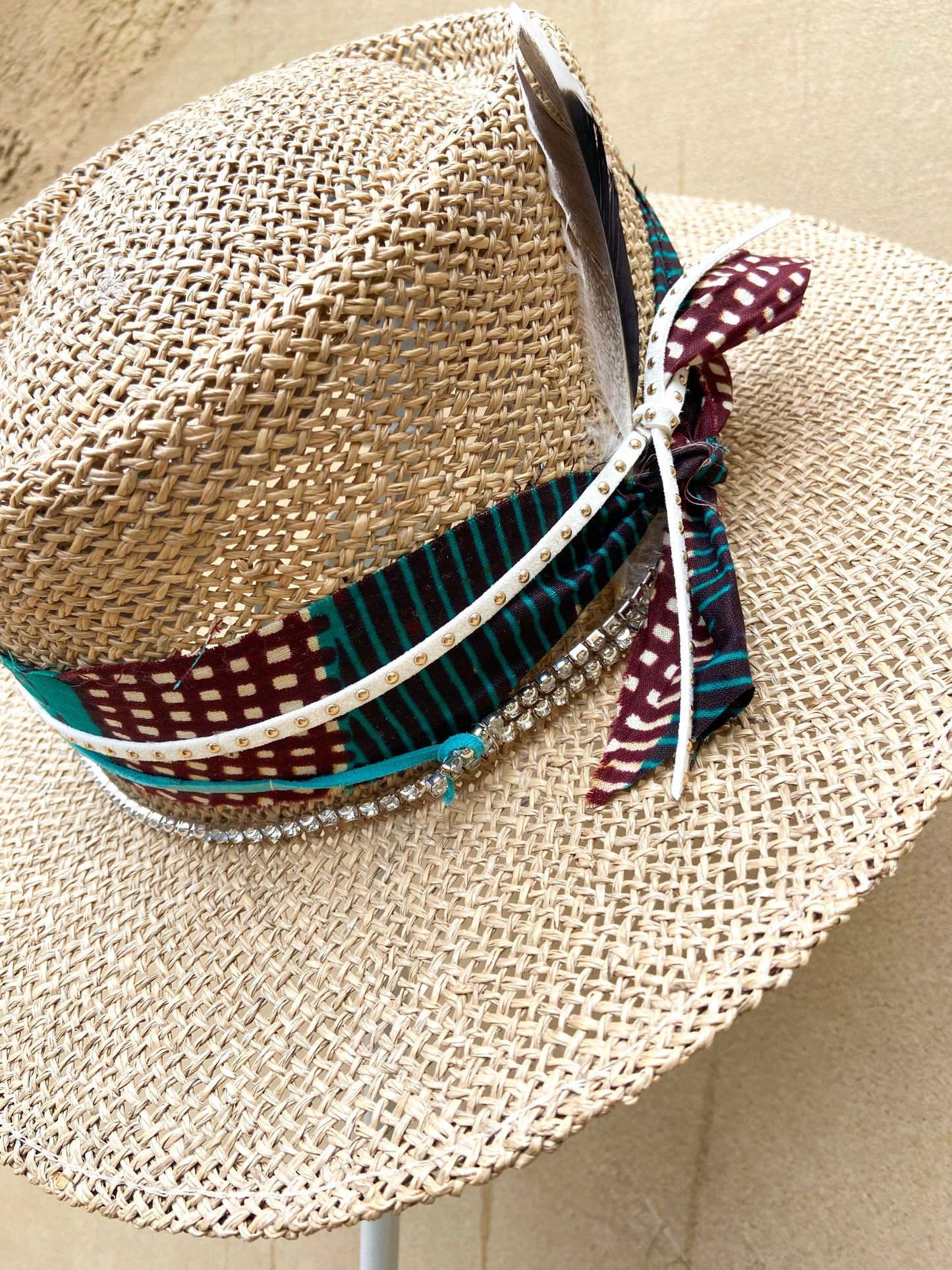 LS Upcycled Tapestry Straw Hat