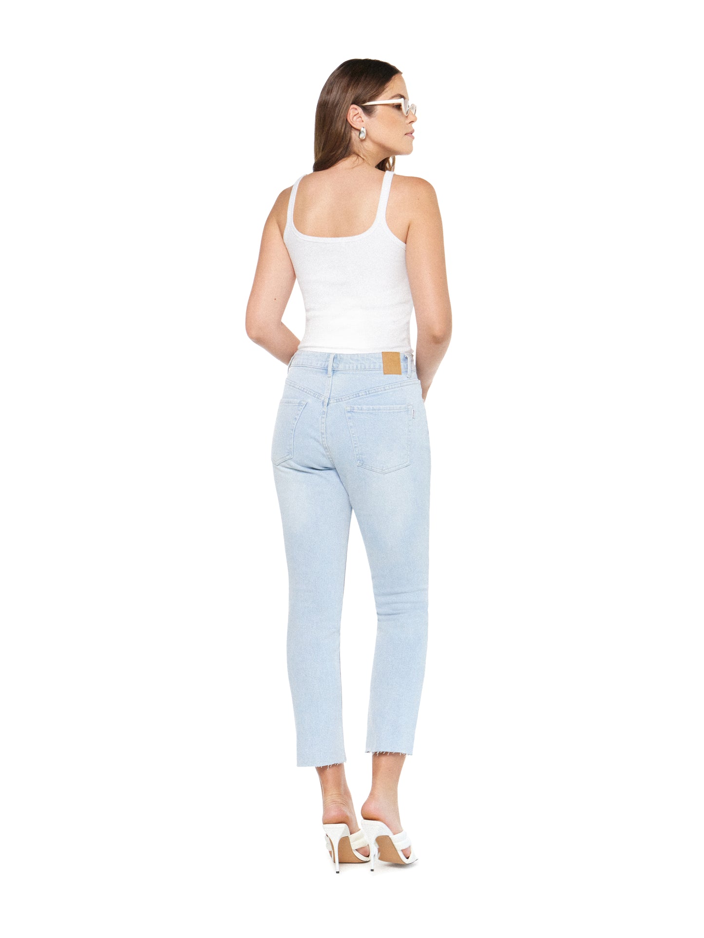 Articles of Society Jones Cropped Cloud Blue Mid Rise Slim