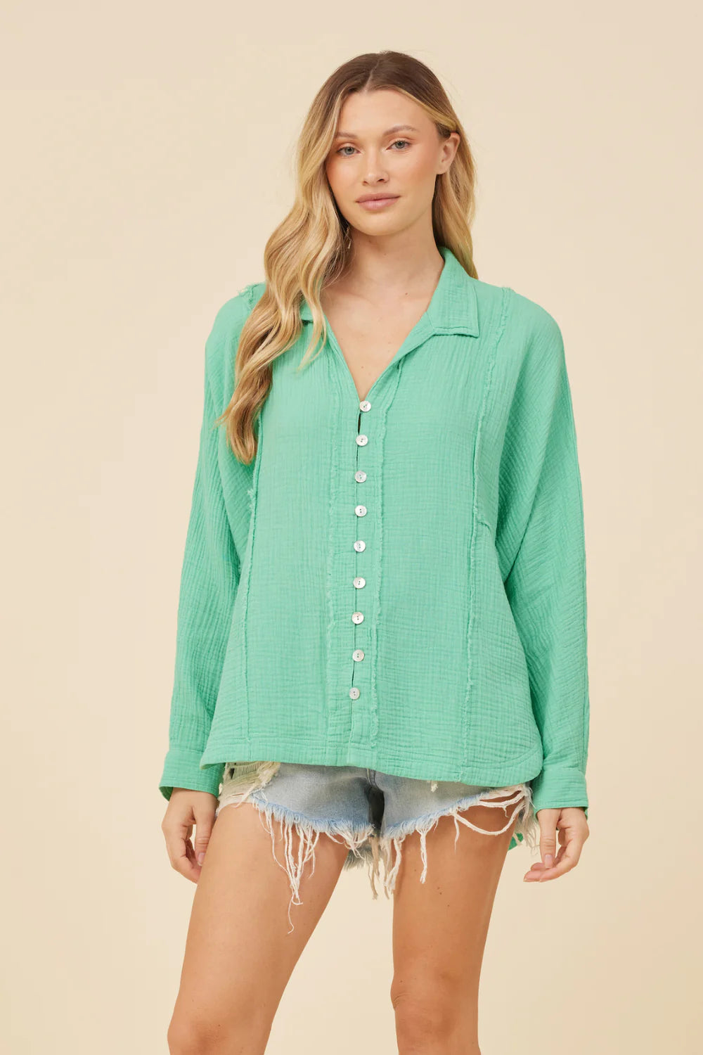 Vintage Havana Gauze Button Down Shirt Libby Story