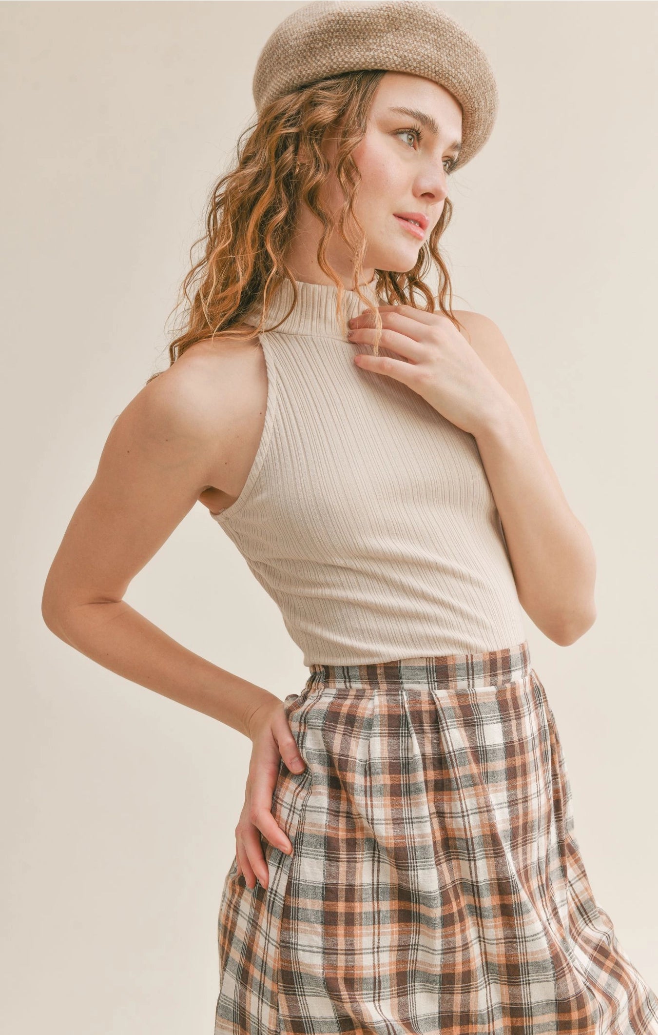 Sadie & Sage Penelope Sleeveless Turtleneck