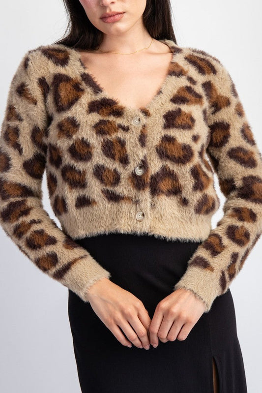 LEOPARD PRINT CARDIGAN