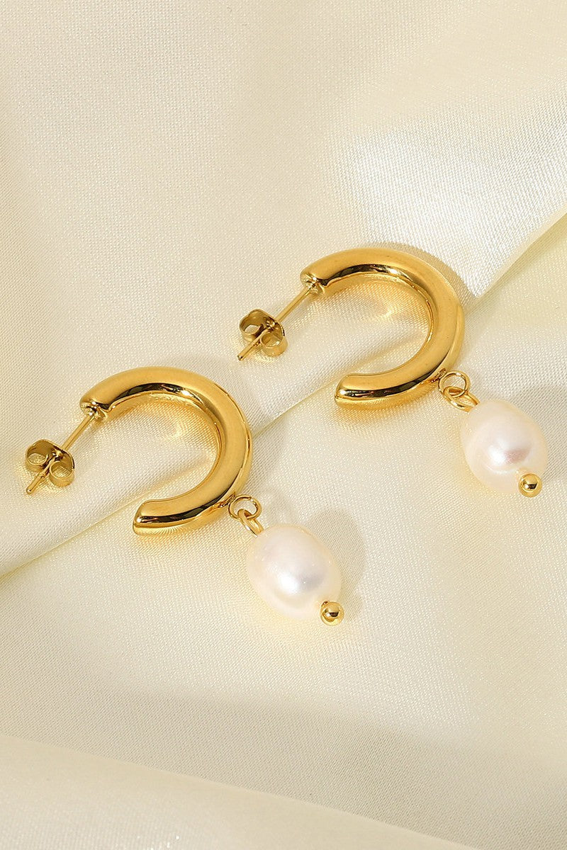 Baroque Pearl Hoop Earring