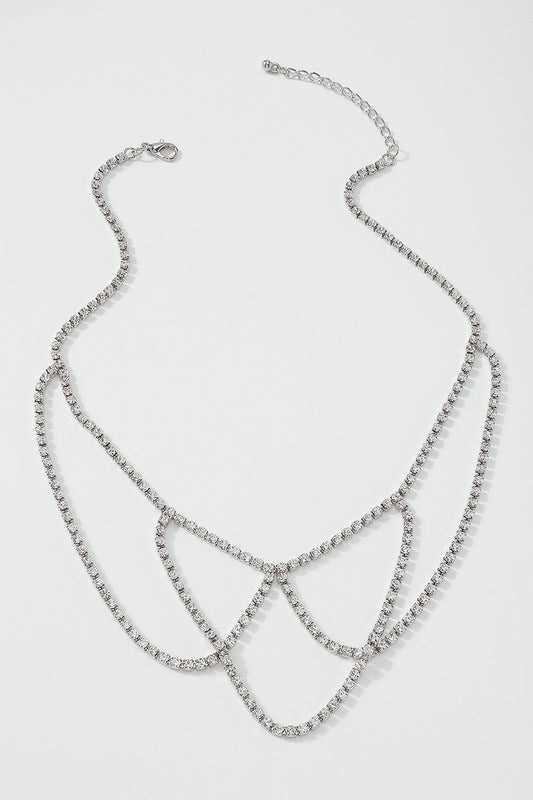 Rhinestone Tennis Collar Necklace