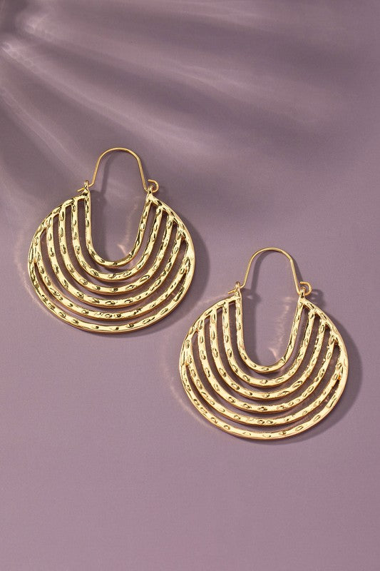 Cutout Disk Drop Earring