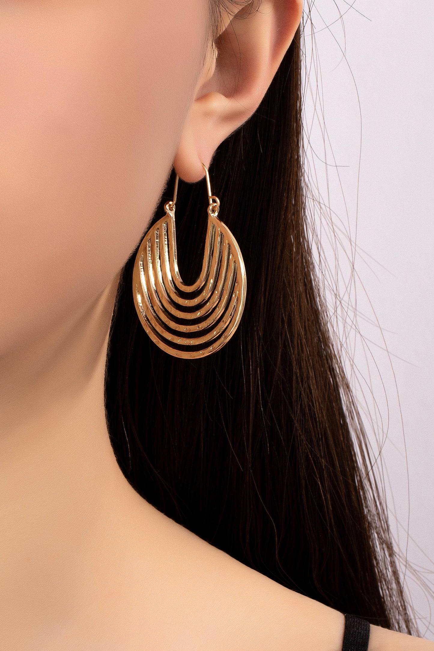 Cutout Disk Drop Earring