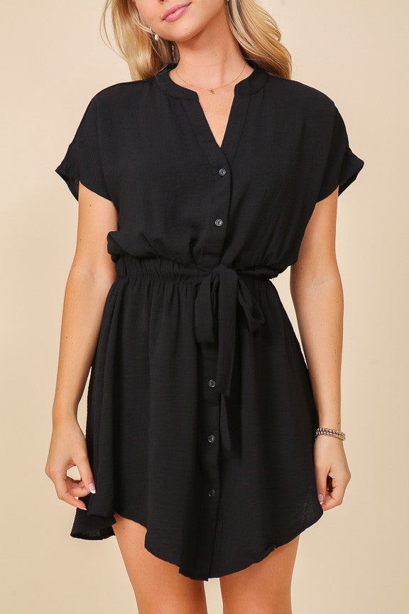 Toya Short Sleeve Button Down Dress