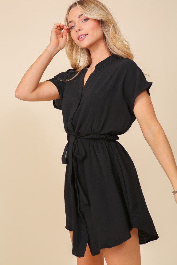 Toya Short Sleeve Button Down Dress