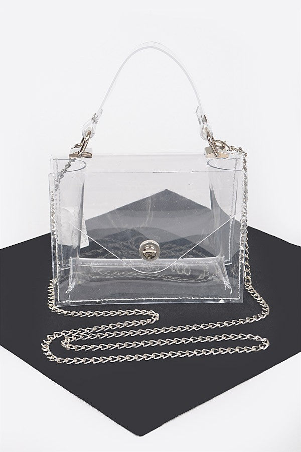 Linkidea Semi Clear Purse Bag, Jelly Clutch Purses for Women, Transparent  Crossbody Shoulder Bag Handbags (Small): Amazon.co.uk: Fashion
