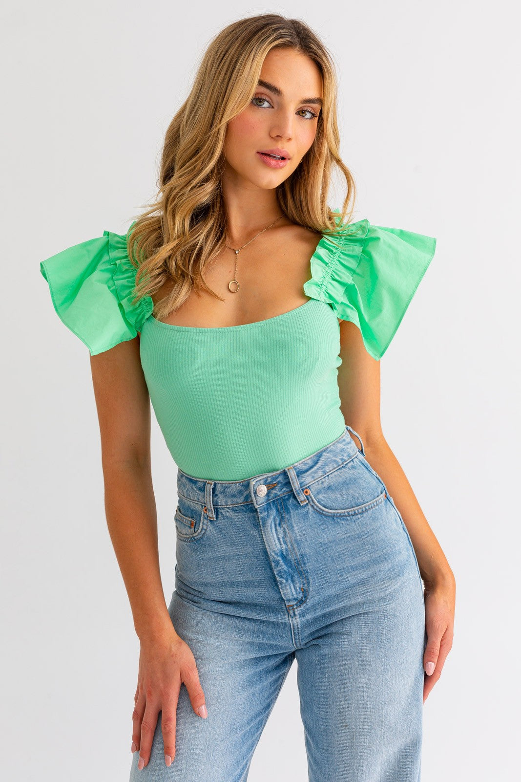 Flutter Ruffled Bodysuit