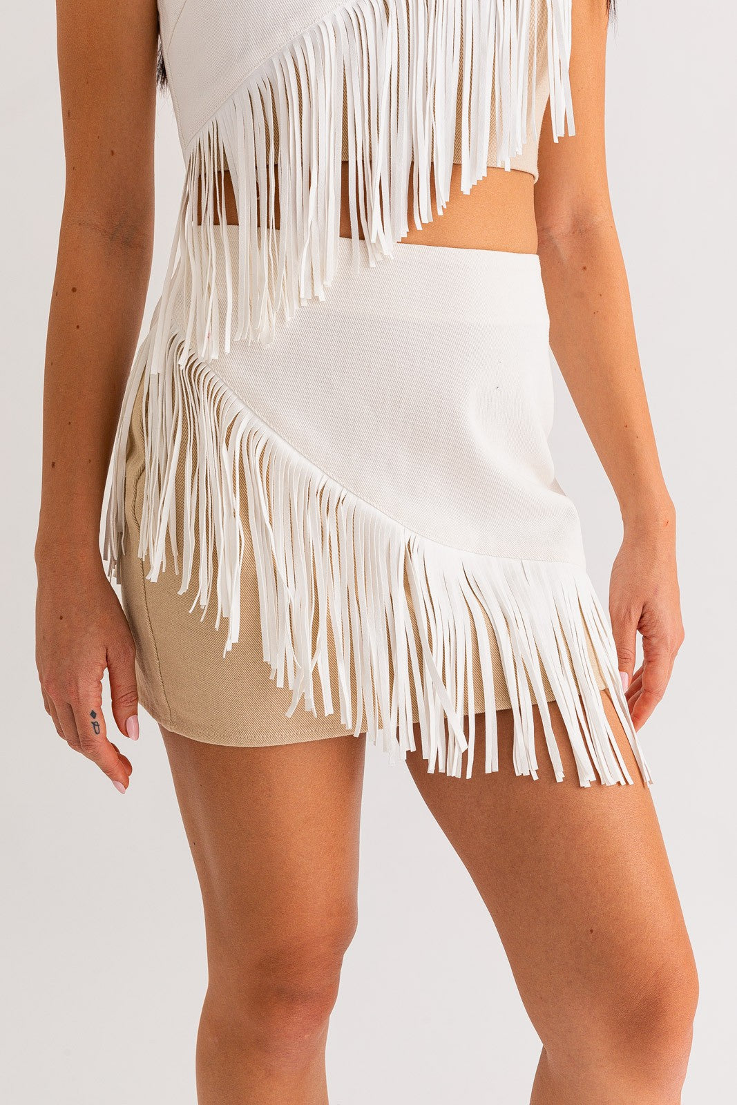 Western Fringe Detail Skirt