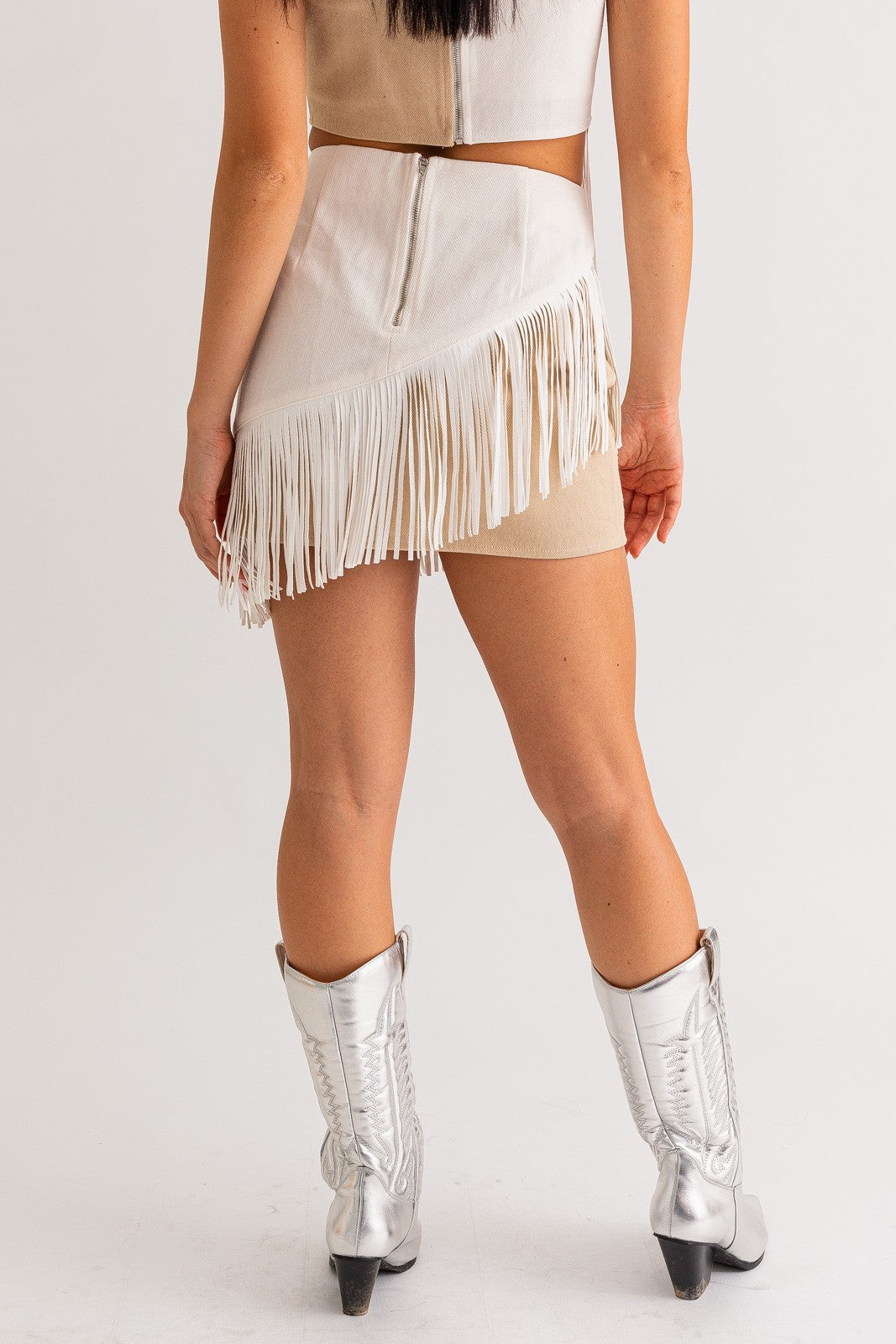 Western Fringe Detail Skirt