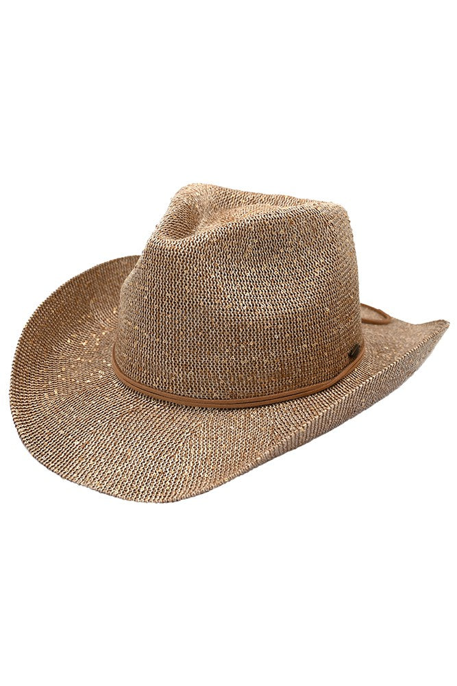 Suede Trim Band Cowboy Hat