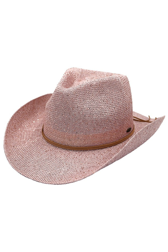 Suede Trim Band Cowboy Hat