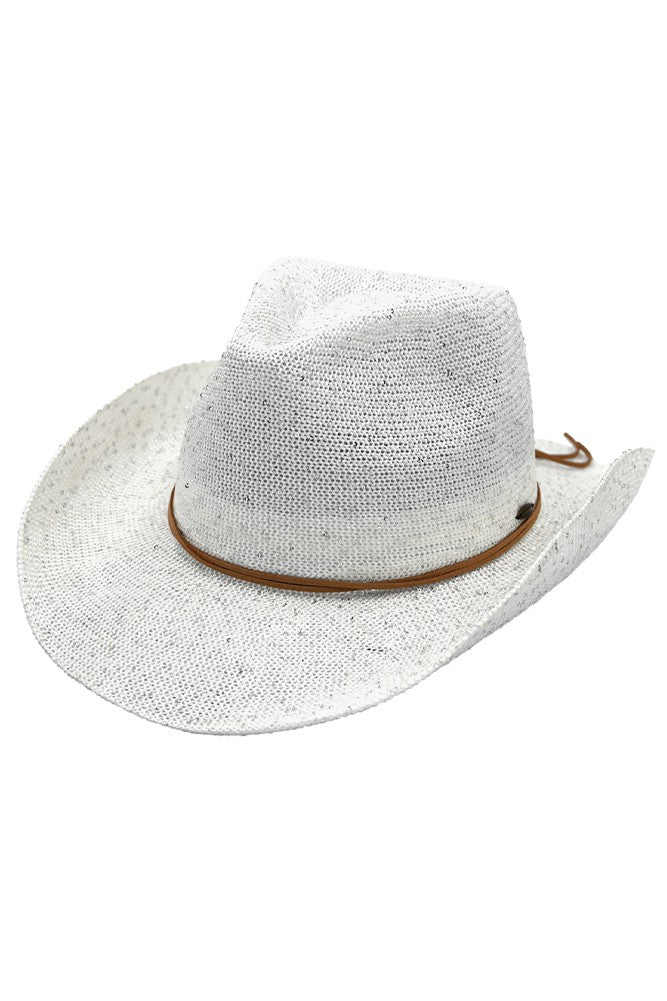 Suede Trim Band Cowboy Hat