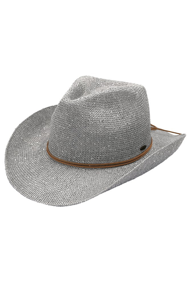 Suede Trim Band Cowboy Hat