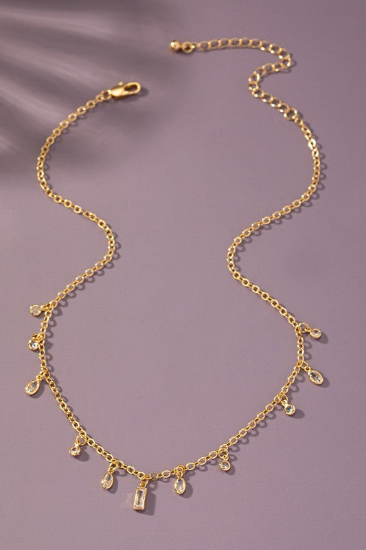 Weylyn Charm Drop Chain Necklace