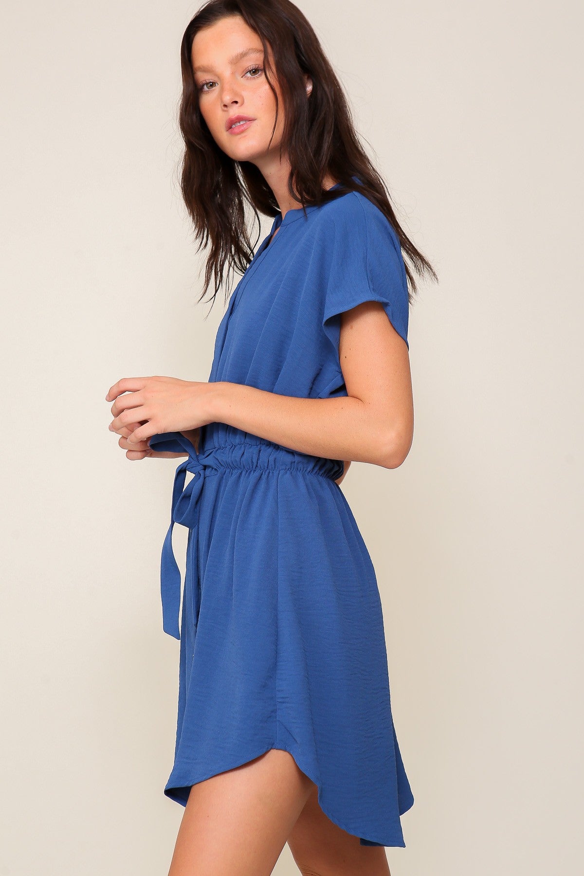 Toya Short Sleeve Button Down Dress