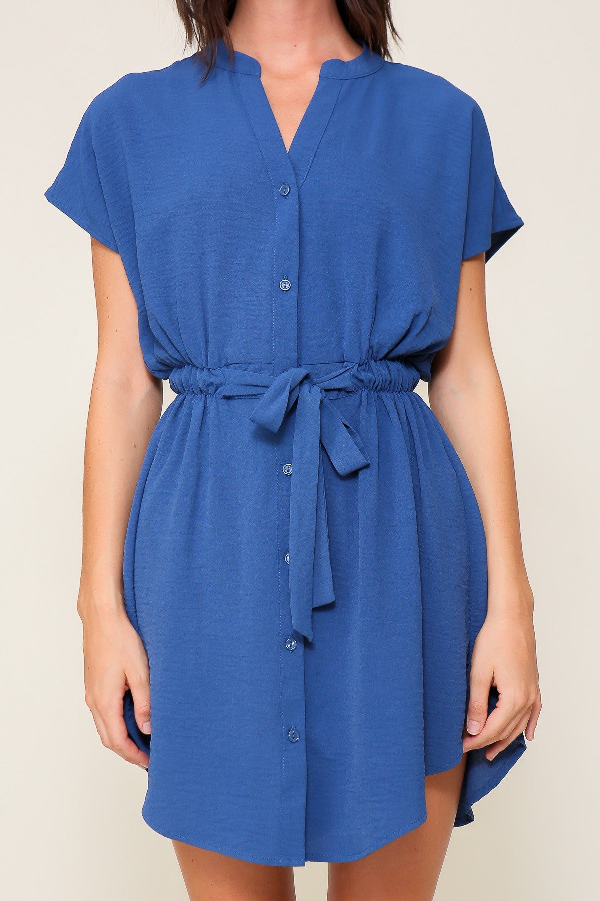 Toya Short Sleeve Button Down Dress