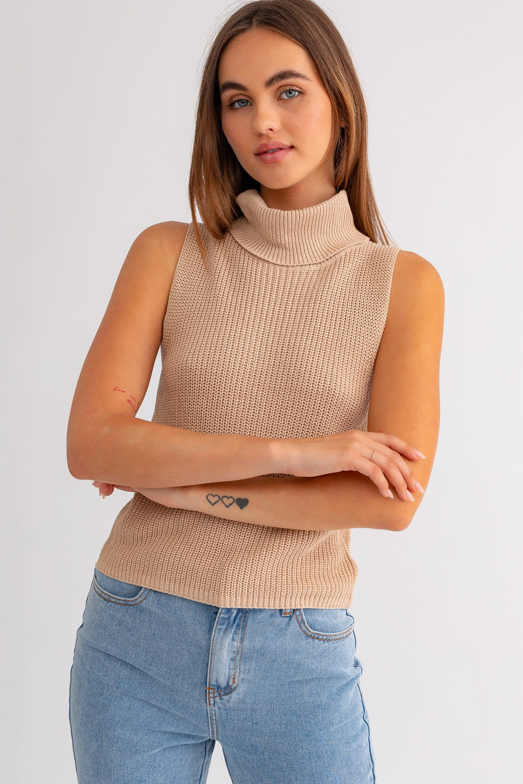 Kinzlee Turtle Neck Knit Top