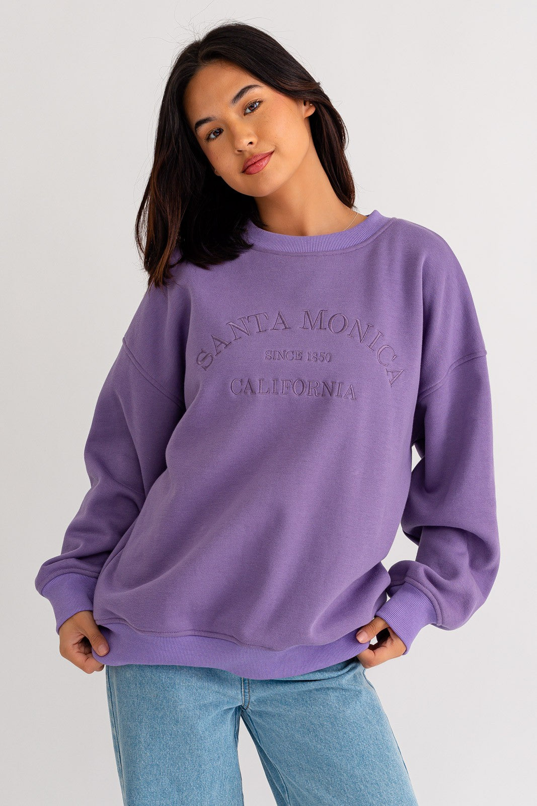 Santa Monica CA Embroidery Sweatshirt