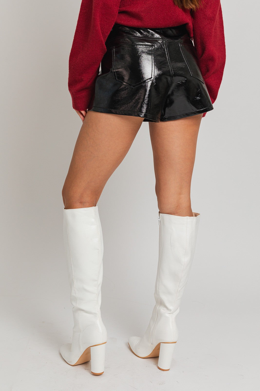 Karter Faux Leather Shiny Short