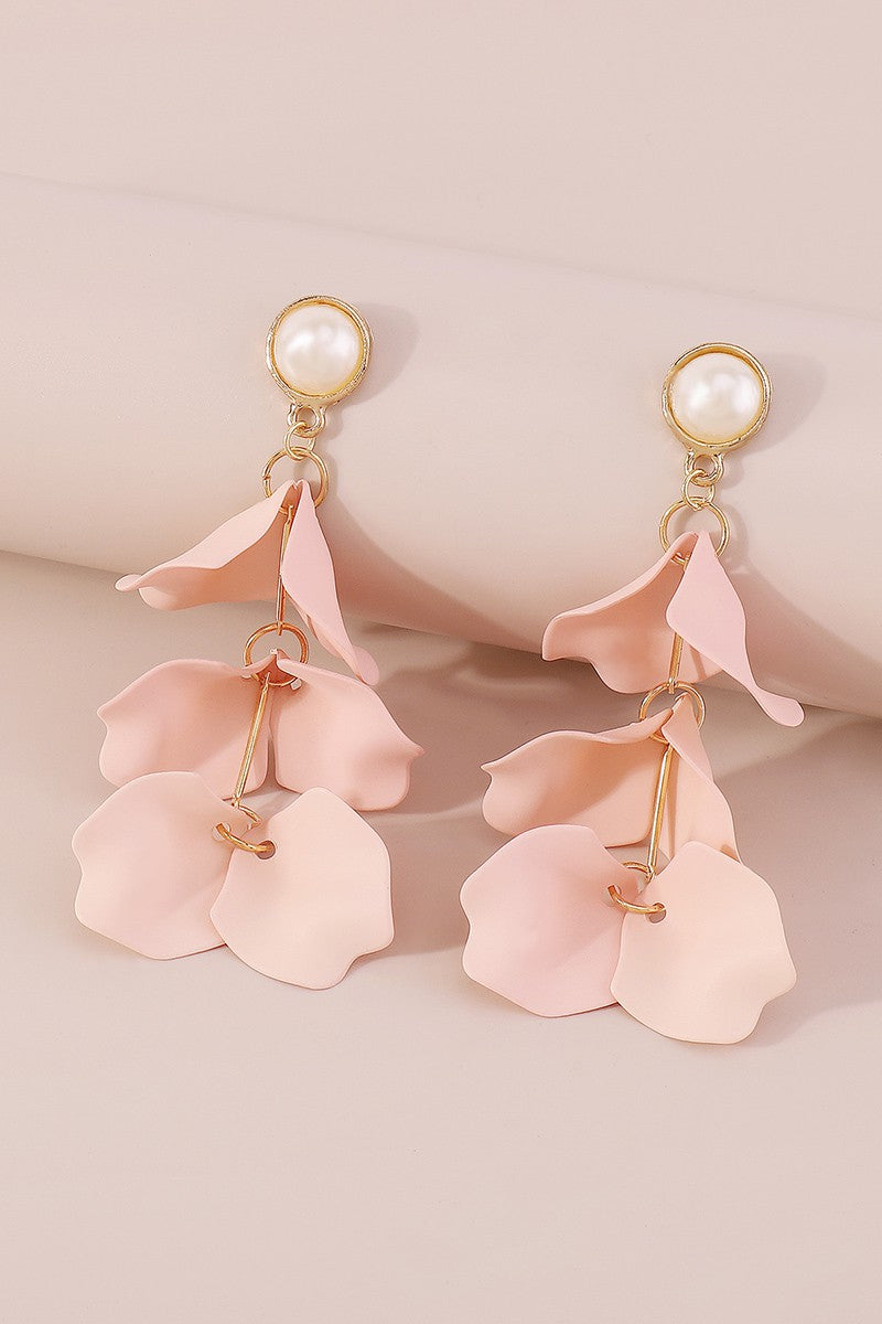 Vintage Rose Petals Dangle Earring