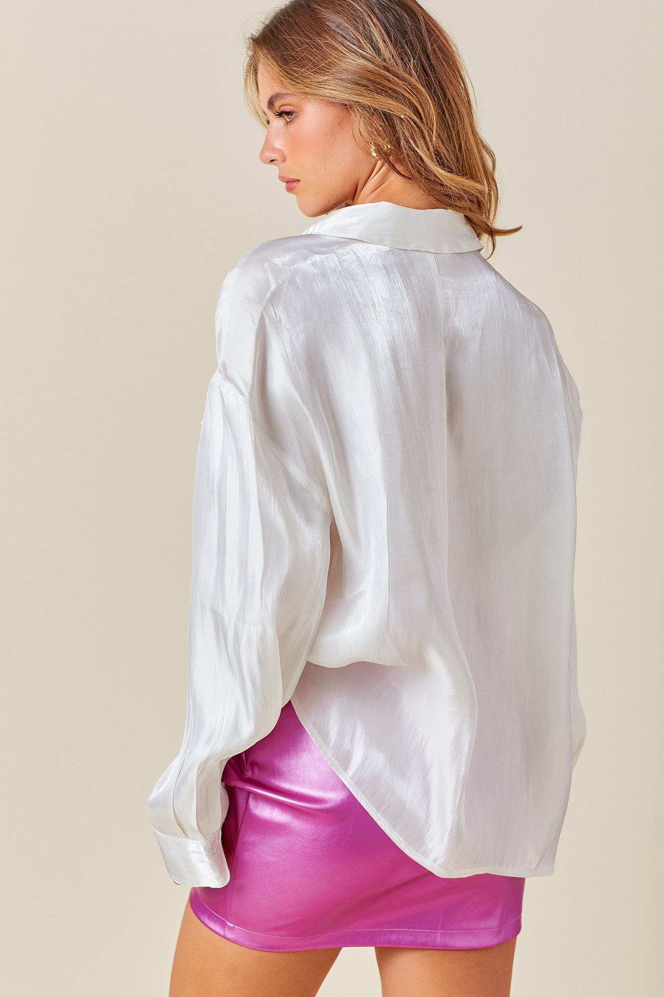 Iridescent Oversized Pocket Shirt