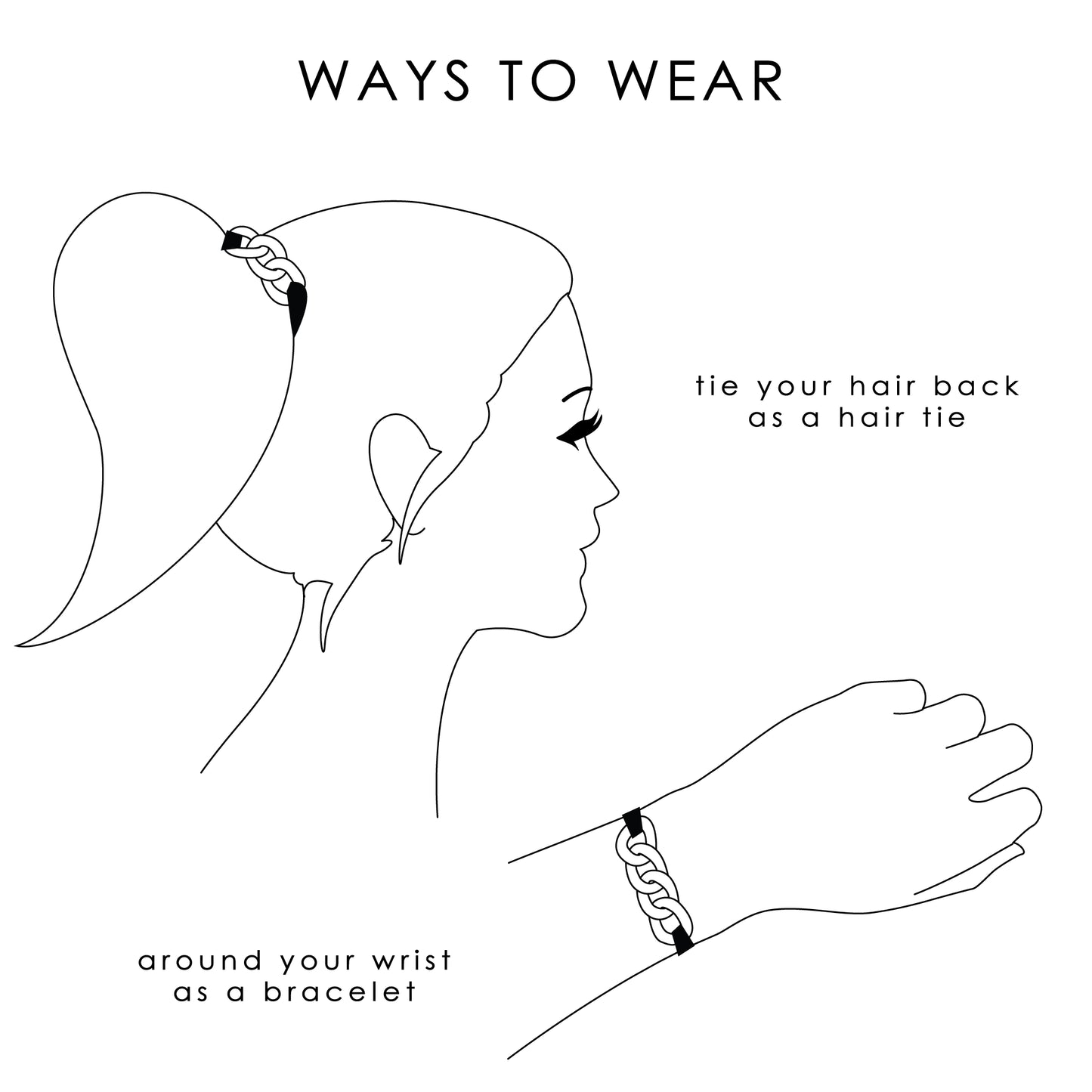 Kimi 5 Piece Hair Tie / Bracelet Set