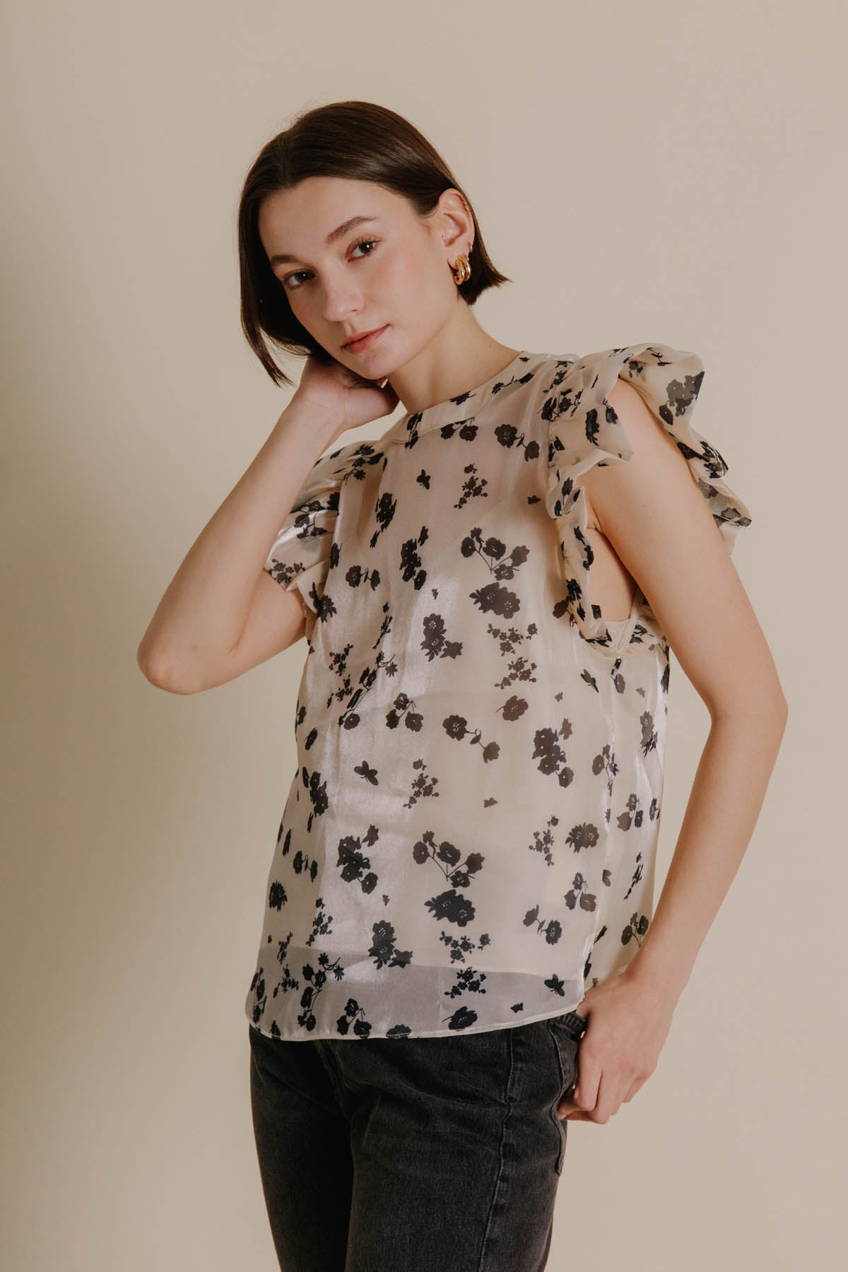 Floral Organza Top