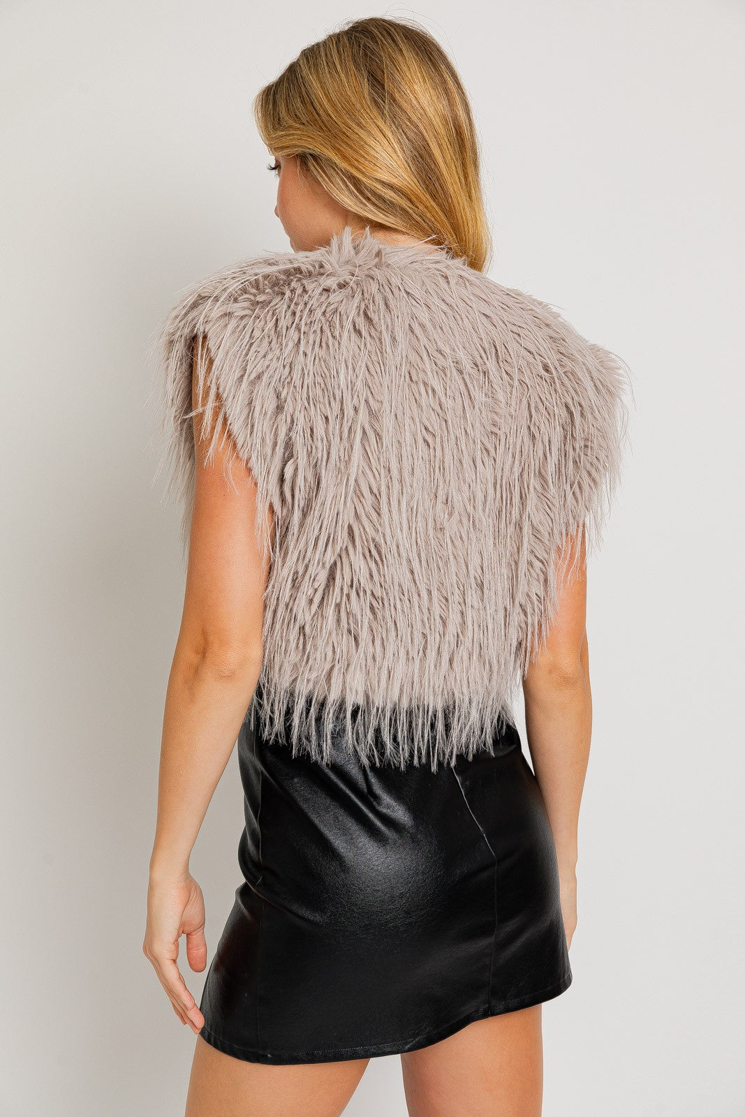 Mirabel Feather Fur Bolero Vest