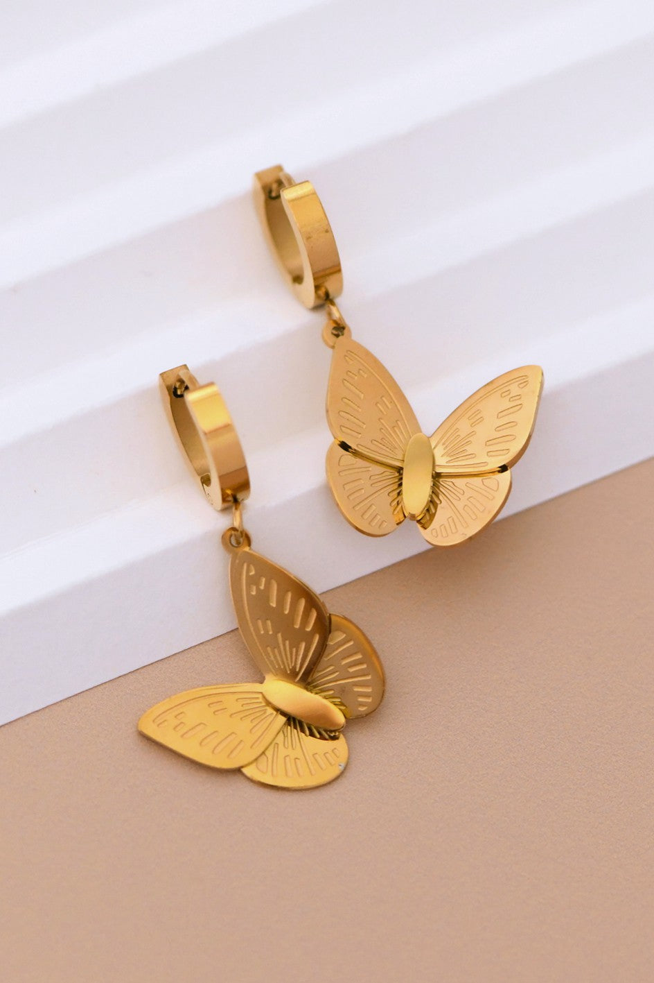 Kaede 18K Gold Dipped Butterfly Drop Earring
