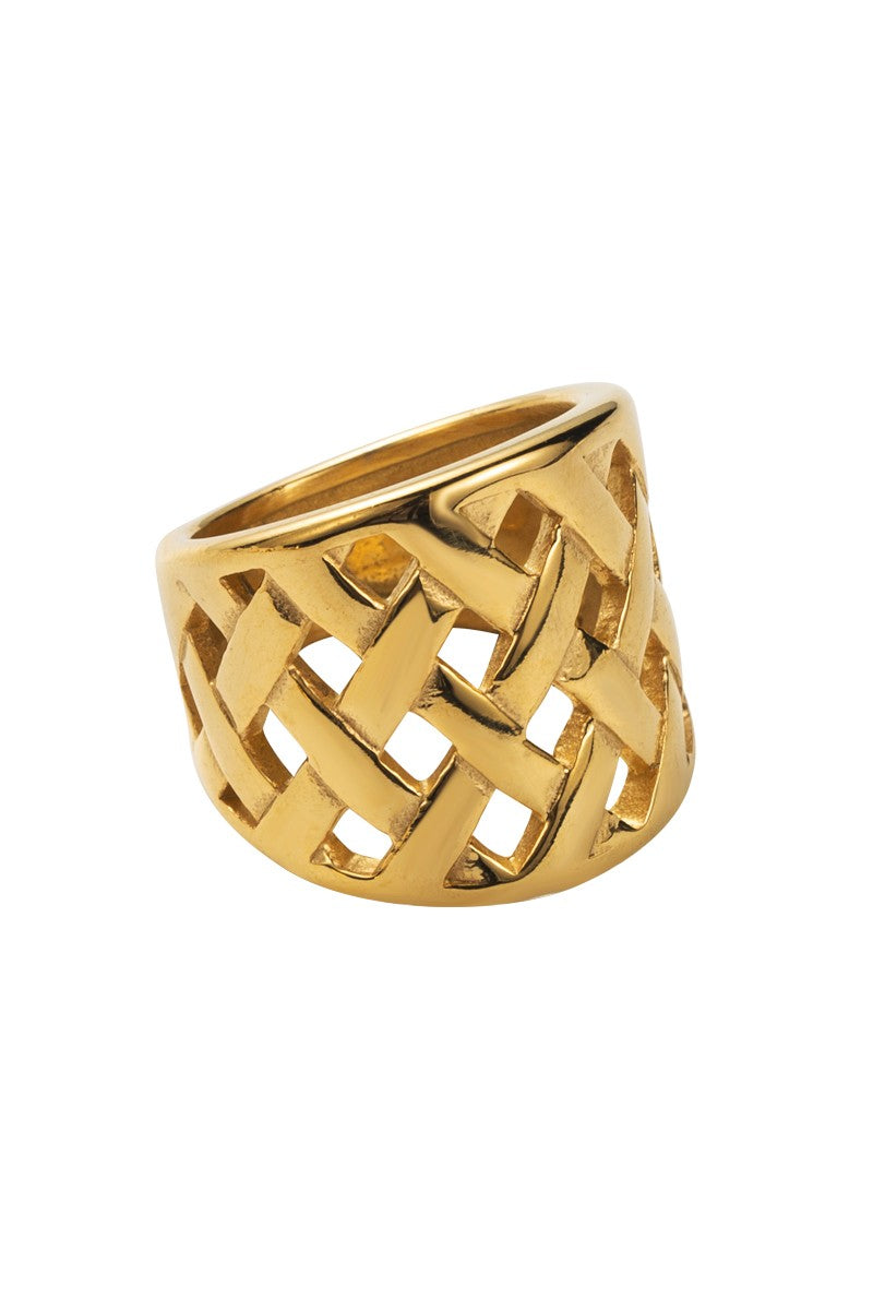Cream + Gold Libby Ring