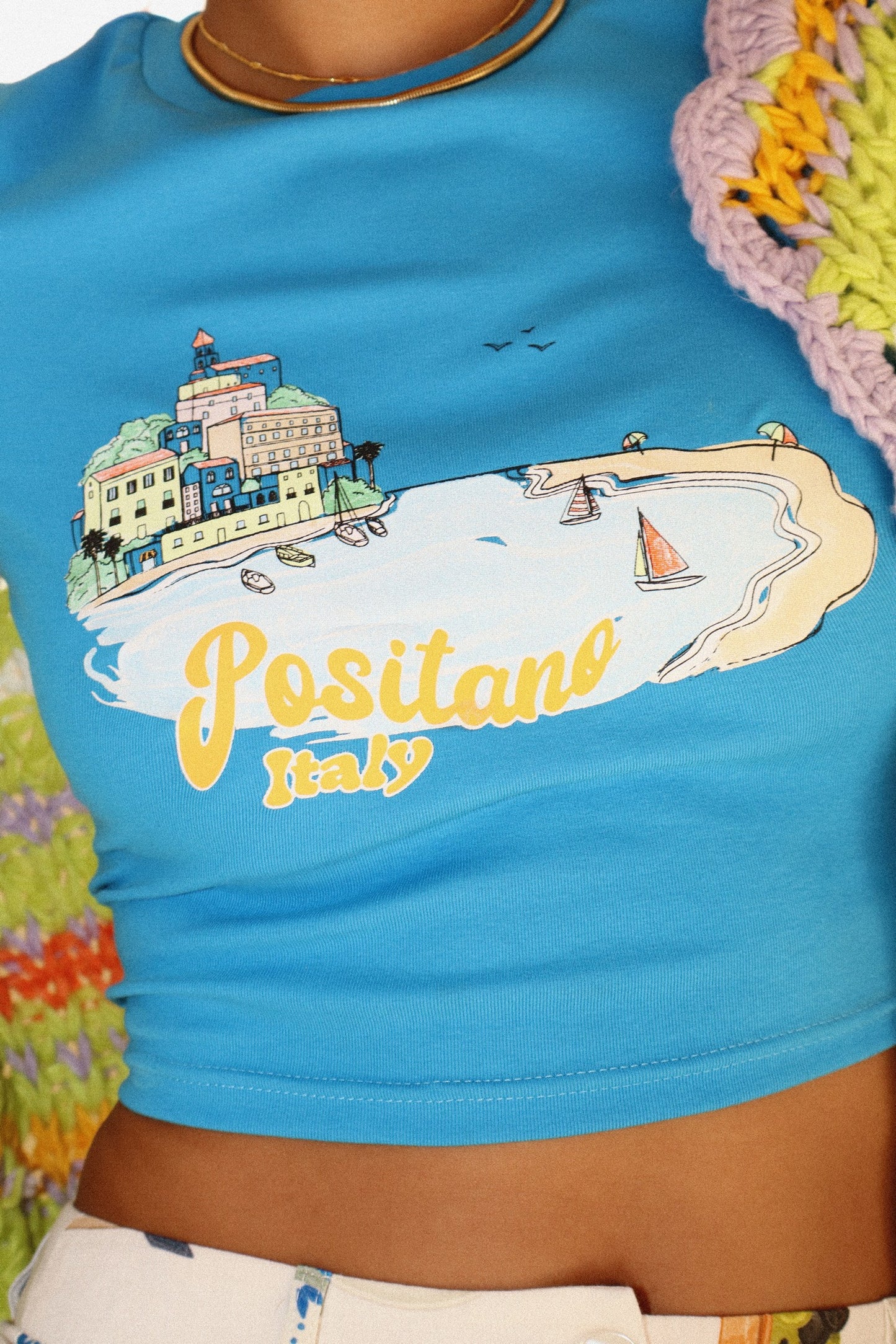 Positano Italy Print Baby Tee