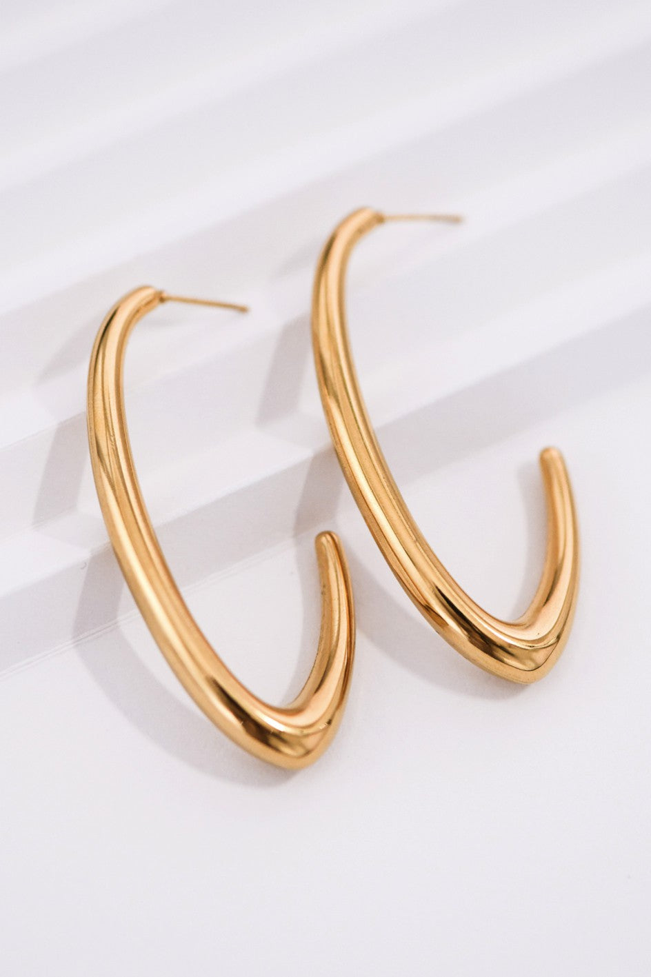 Danae 18K Gold Dipped Statement Hoop Earring