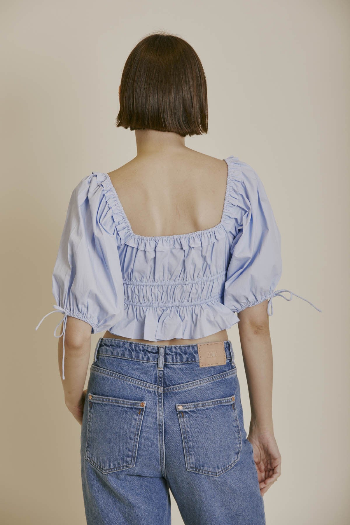 Aureum Eleanora Poplin Elasticated Crop Top