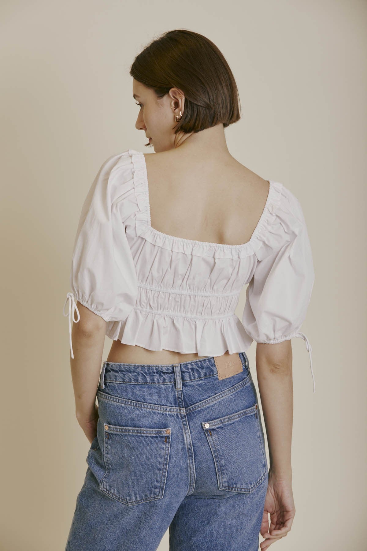 Aureum Eleanora Poplin Elasticated Crop Top