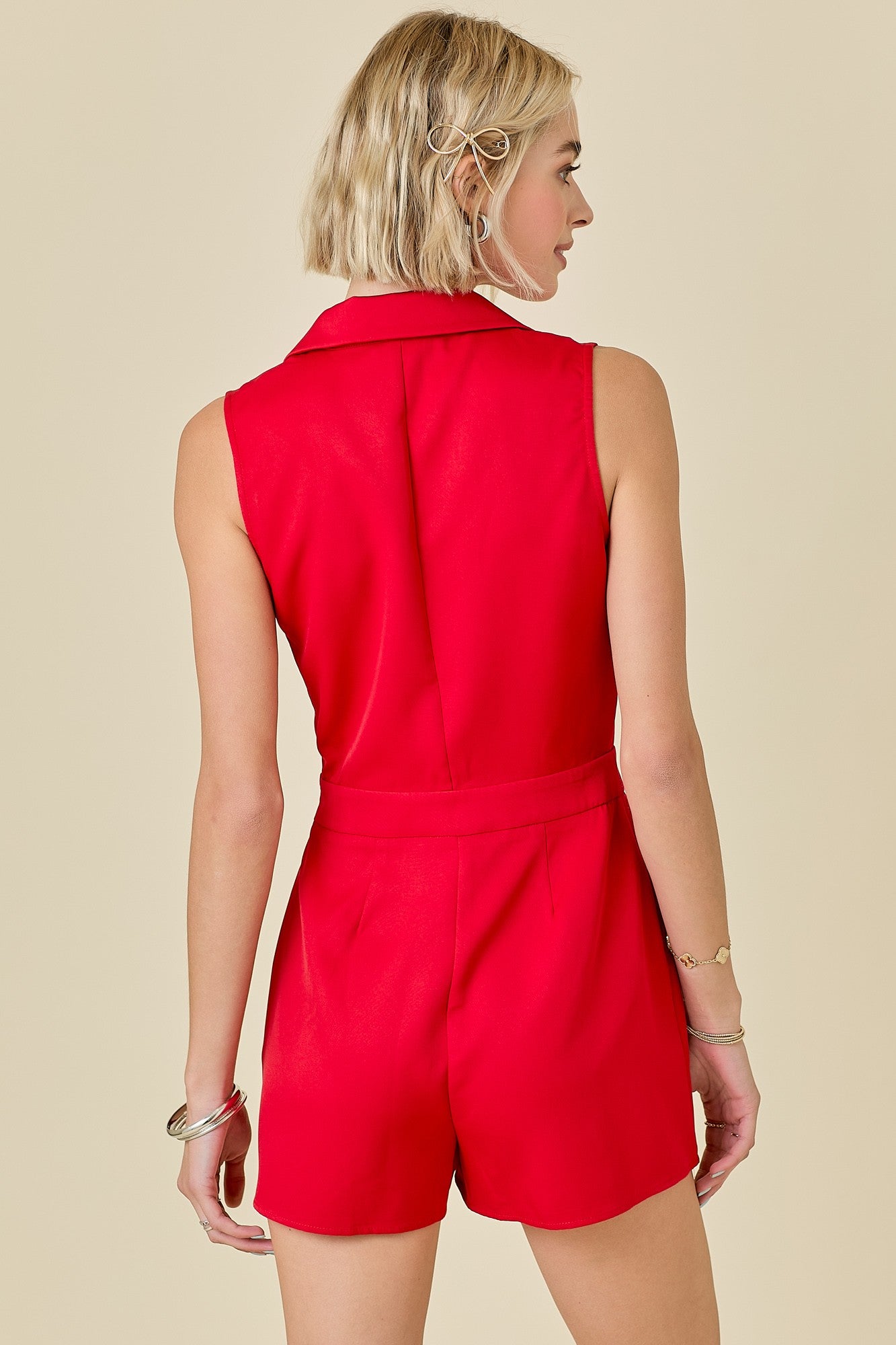 Day + Moon Sleeveless Blazer Romper