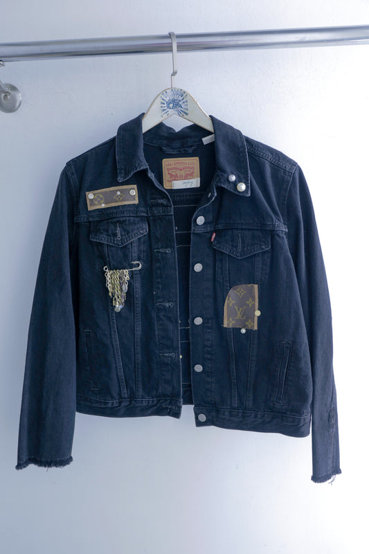 Vintage Levi Denim Jacket, Upcycled with Louis Vuitton