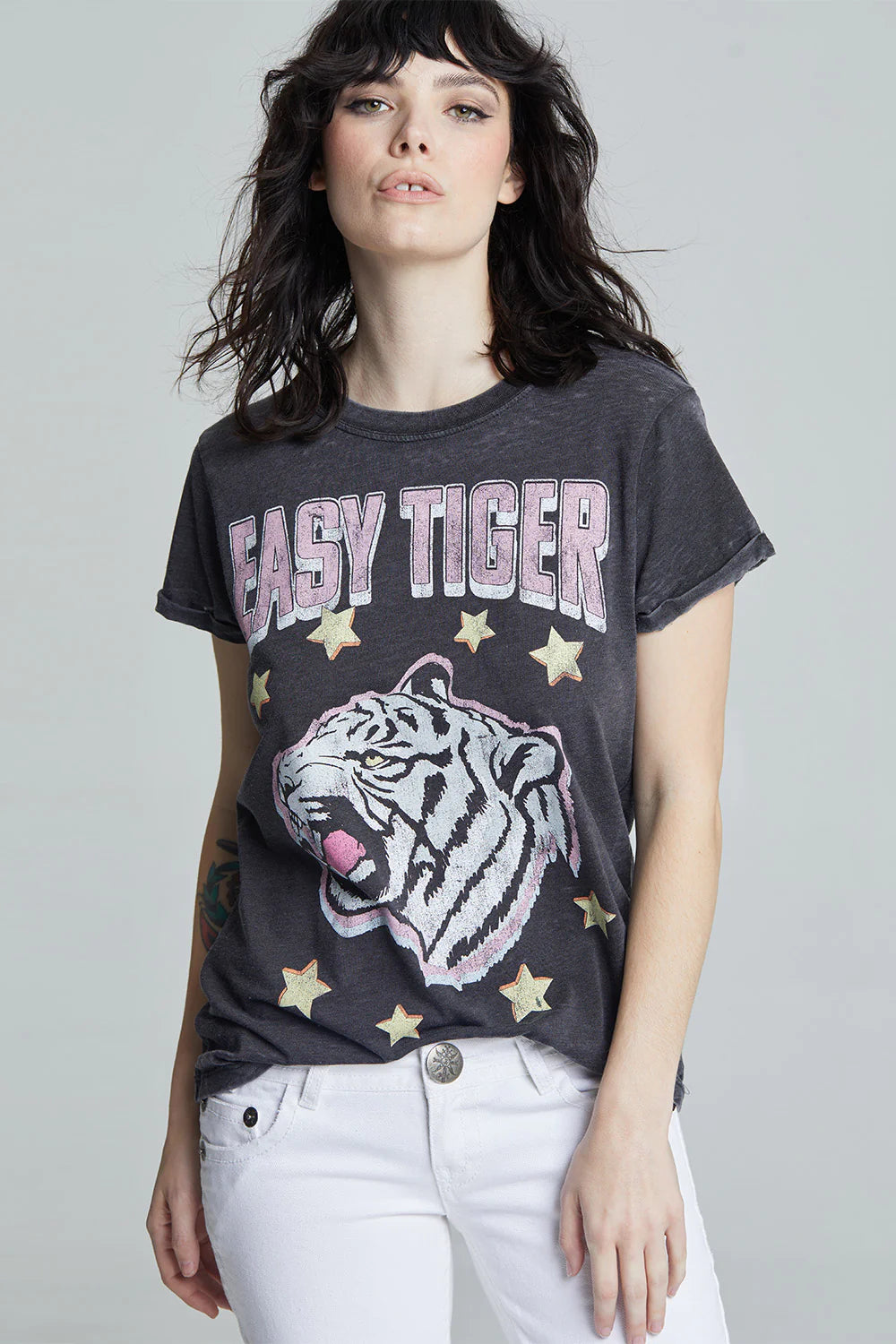 Recycled Karma Easy Tiger Stars Burnout Tee