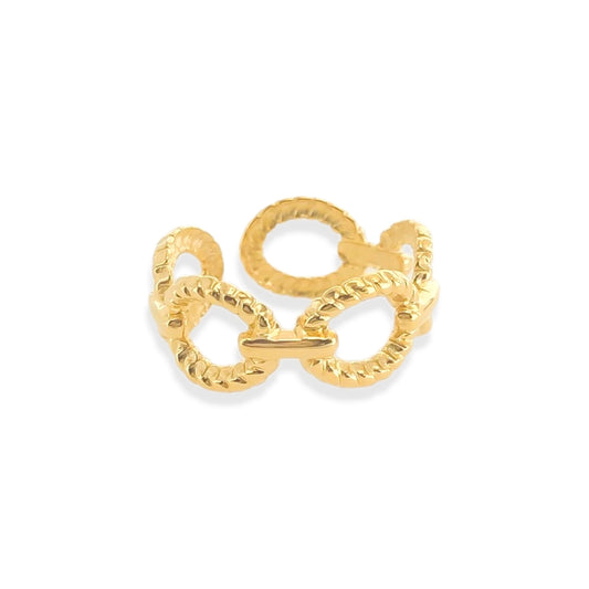 Patterned Oval Chain Ring