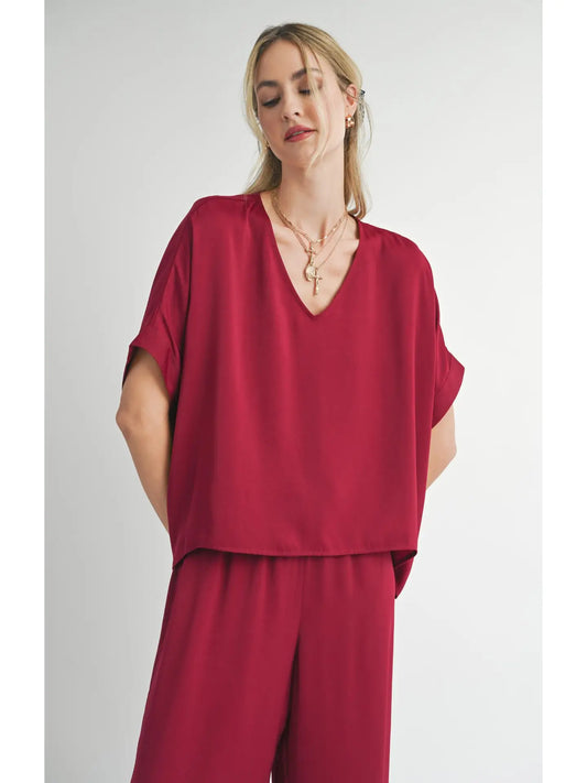 Sadie & Sage Dolman V Neck Top