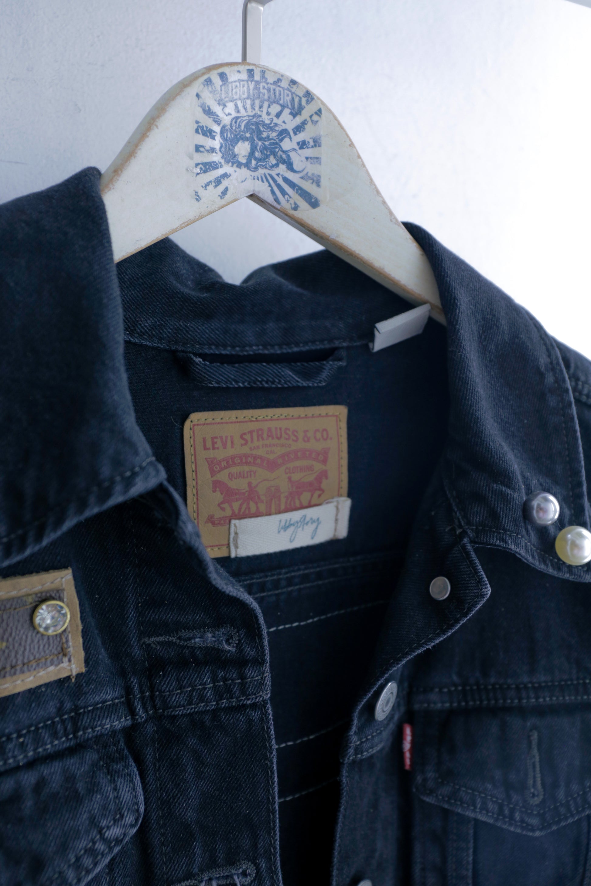 Vintage Levi Denim Jacket, Upcycled with Louis Vuitton