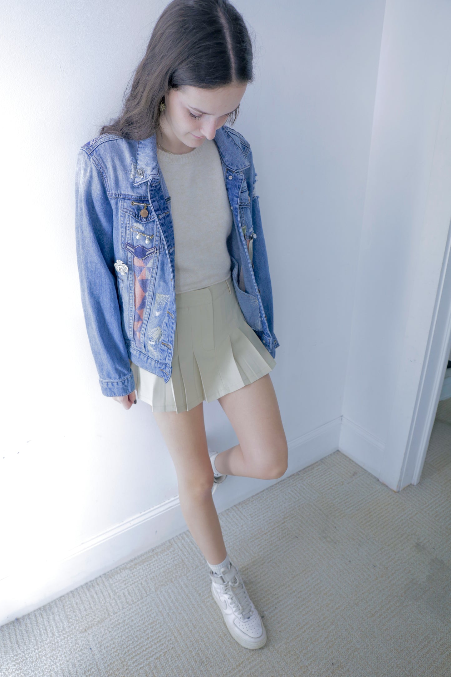 Libby Story Vintage Fabric Denim Jacket