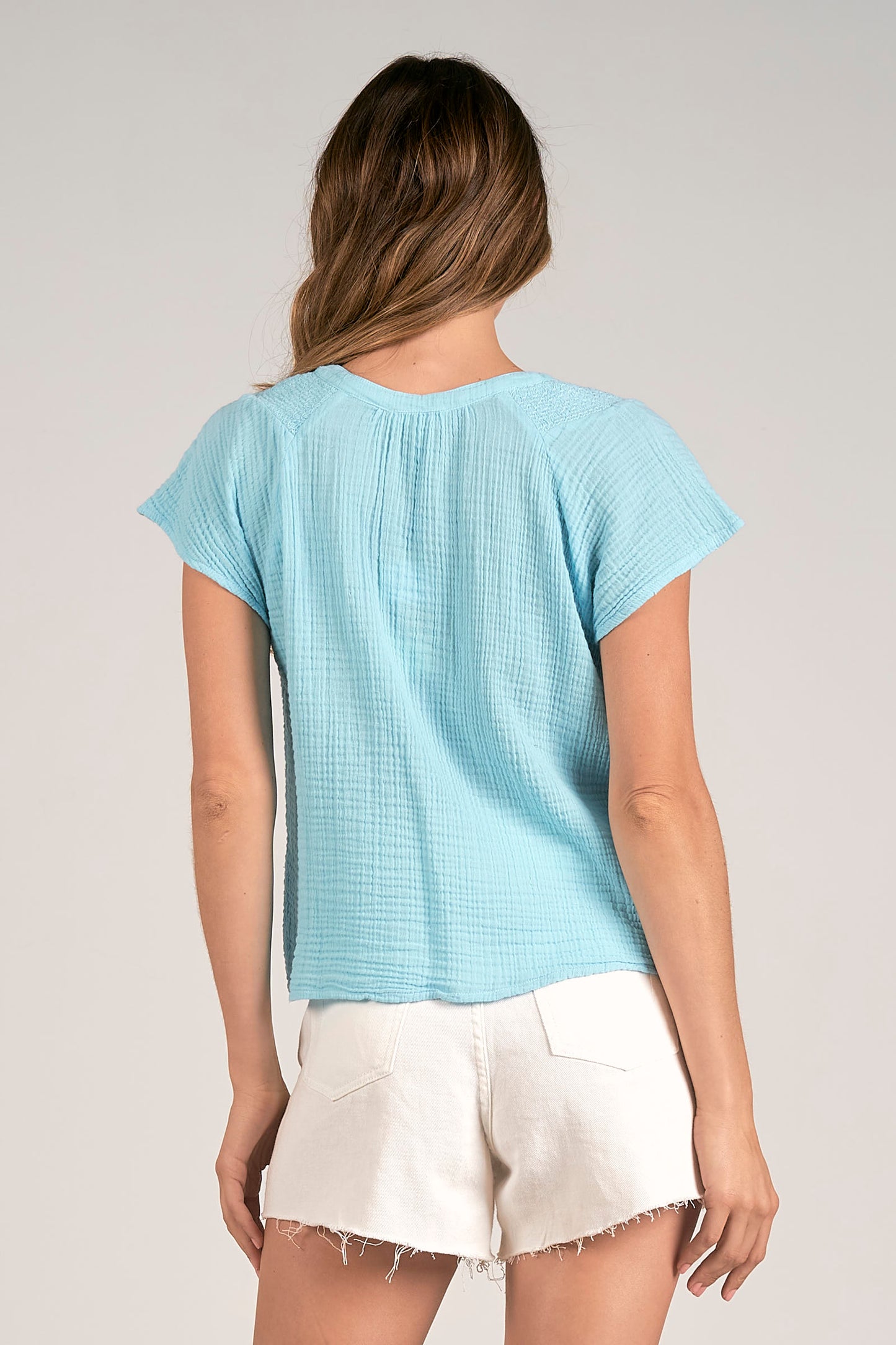 Elan Short Sleeve V-Neck Top