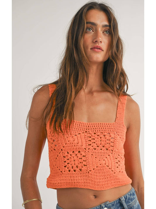 SAGE THE LABEL QUINN CROCHET CROP TOP