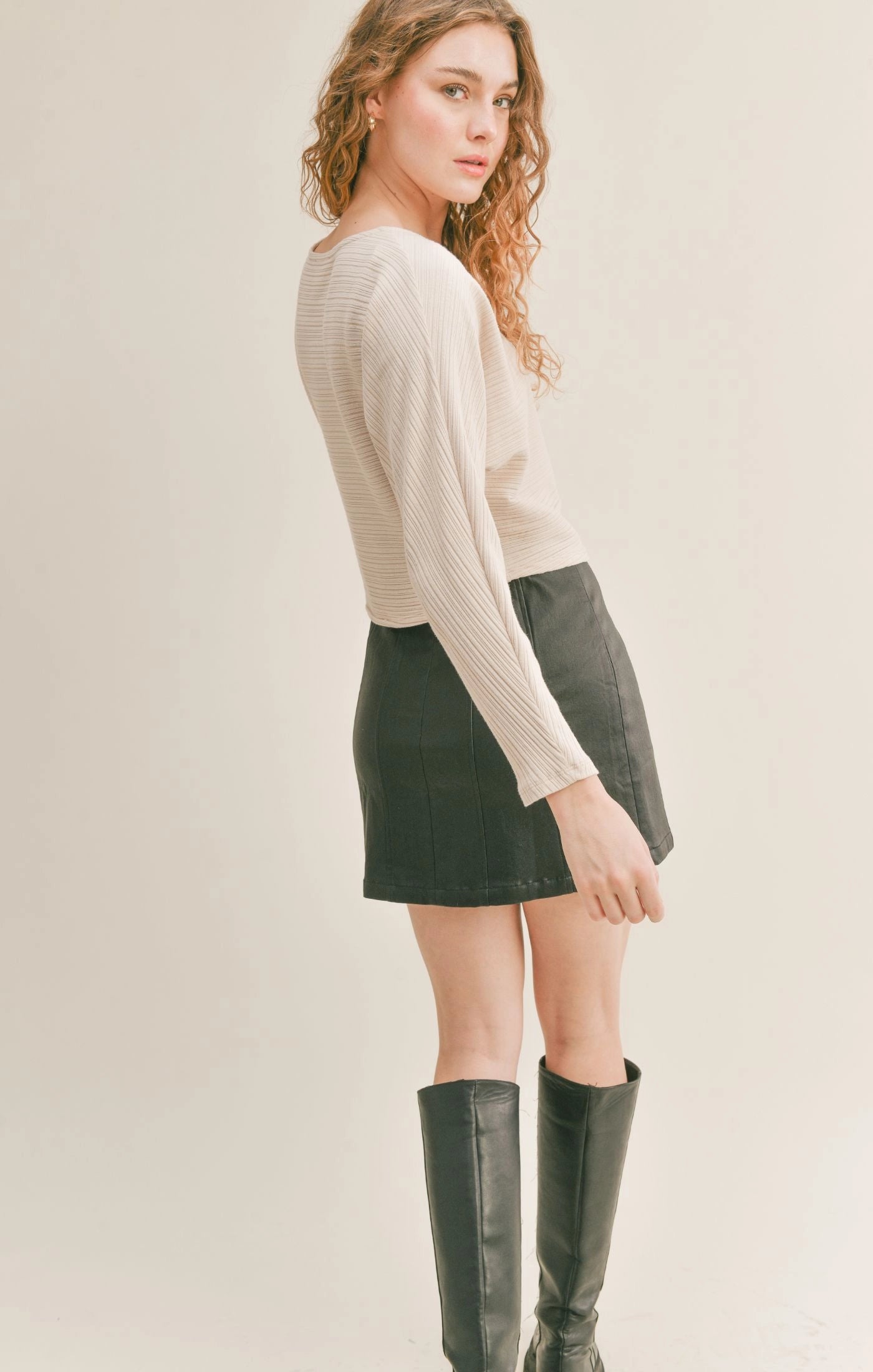 Sadie & Sage - Billie Ots Dolman Sleeve Top Olive main image 1